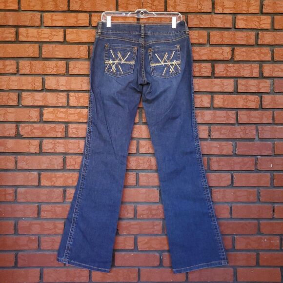 Wrangler Bootcut Embroidered Jeans Sz 5 Low Rise SAMPLE 30 x 33 Western Cowgirl - Picture 6 of 14
